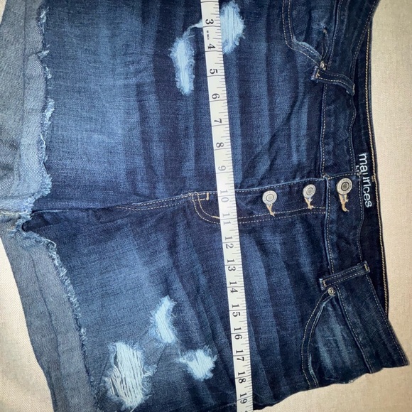 Maurices Black Jean Shorts Distressed Raw Hem - Picture 8 of 8